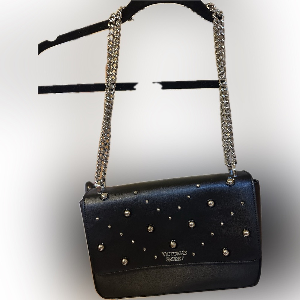 Victoria's Secret Black Studded Shoulder Bag